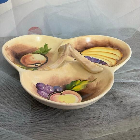 Mid Century Serving Condiments Dish Fruit Theme - Picture 13 of 13